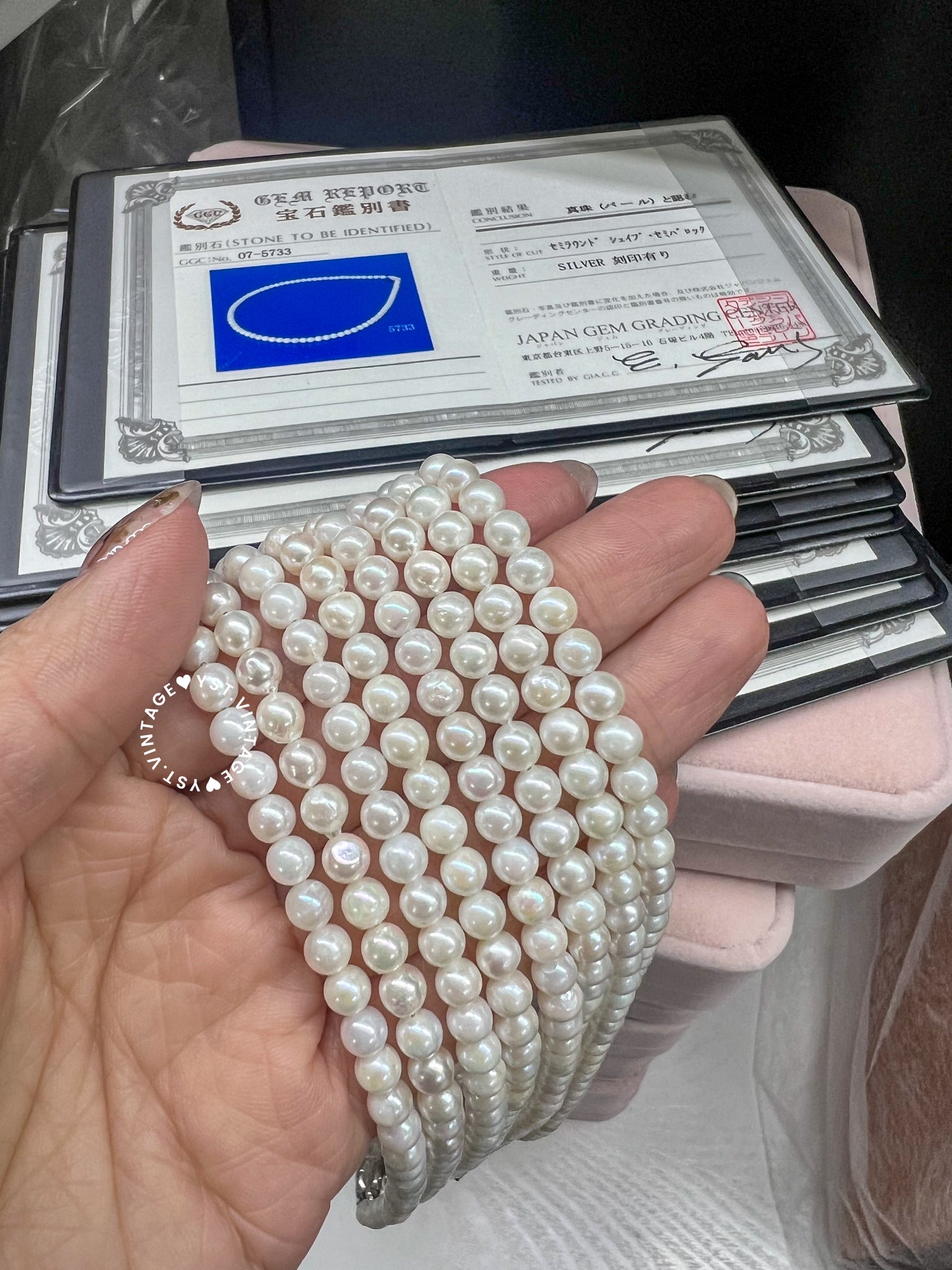 Japan Akoya Pearl Necklace With Cert