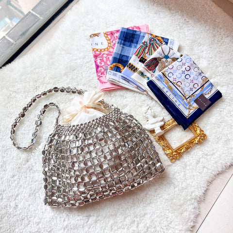 Twinkle Bag - Silver / CELINE Mini Scarf