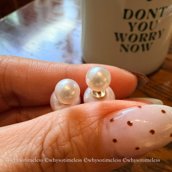 6/9mm Double Akoya 18KYG Earrings