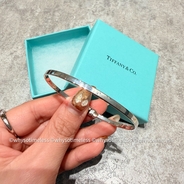 Vintage Tiffany & Co. Love Knot Bangle - 925 Silver 750 18K Gold