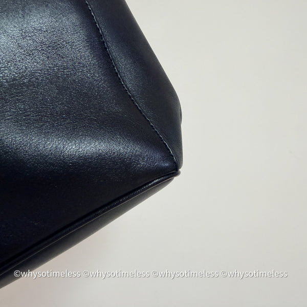 Vintage Lady Dior Shoulder Bag in Calf Leather - Black
