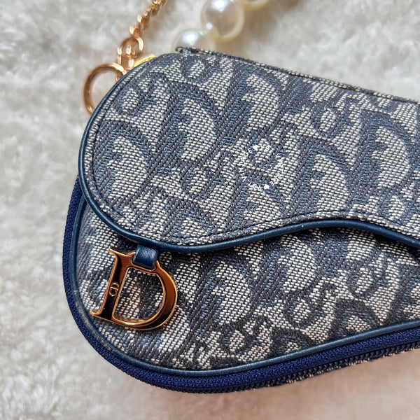 Vintage Dior Trotter Saddle Mini Bag / Makeup Bag 005