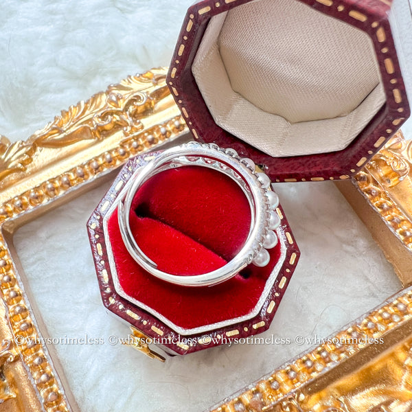 Japanese 2-3mm Baby Akoya Ziron Silver Ring - Eugénie