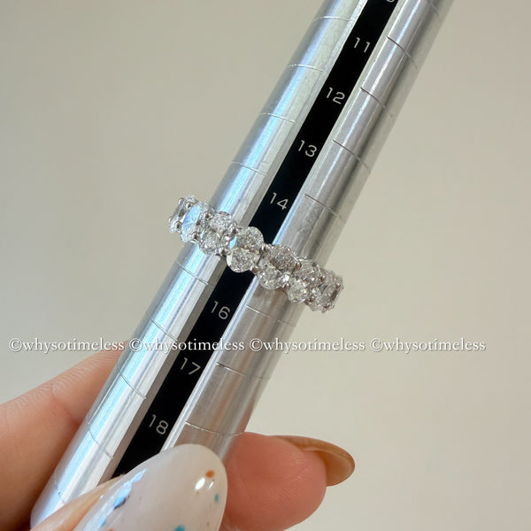 【Pre-order】Oval Lab Grown Diamond 10K Half Eternity Ring 0.30ct@