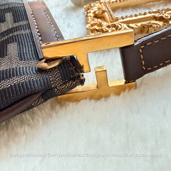 Vintage Fendi Zucca Tote Bag GHW