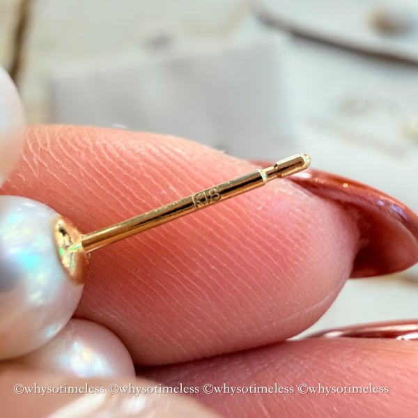 6-6.5mm Triple Akoya 18KYG Earrings