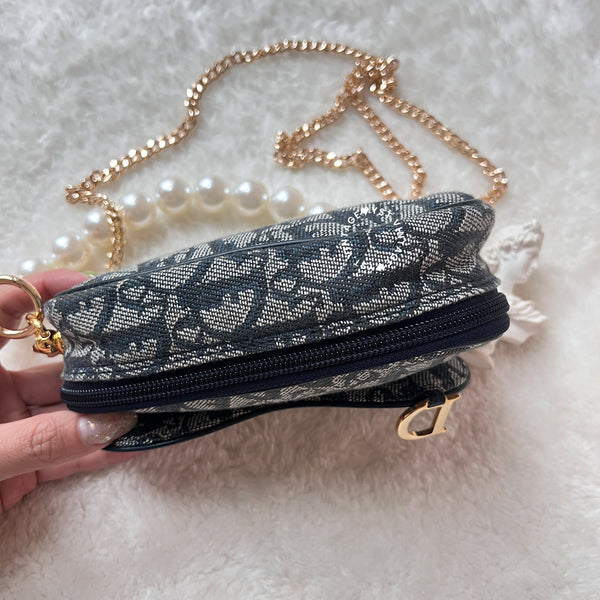 Vintage Dior Trotter Saddle Mini Bag / Makeup Bag 005