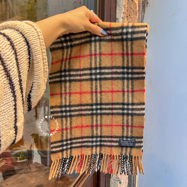 Vintage Burberry Cashmere/ Burberrys Lambswool Scarf - Classic