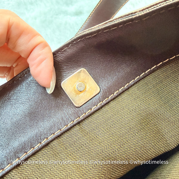 Vintage Fendi Zucca Tote Bag GHW