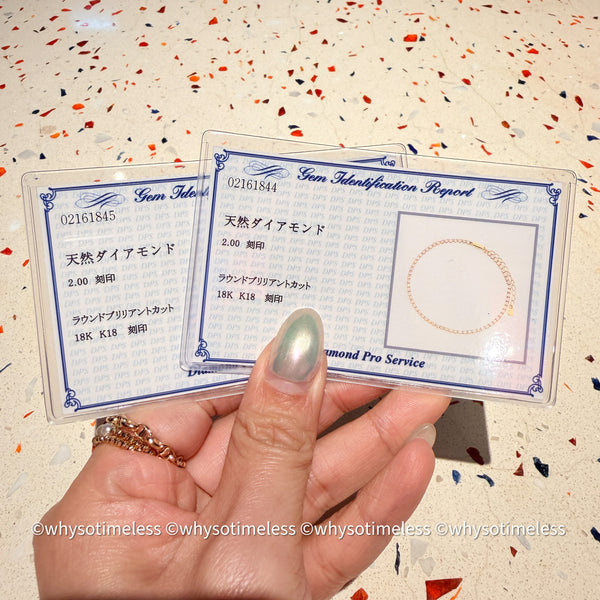 【Pre-order】1.0ct/ 2.0ct Natural Diamond Tennis Bracelet - 18KYG/ PT