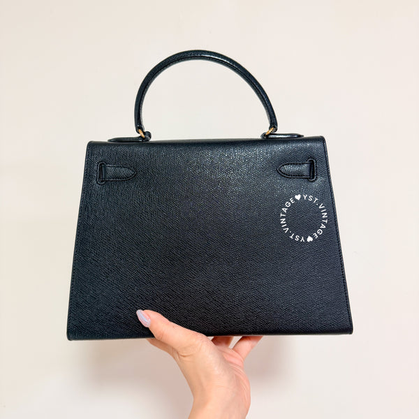 Vintage High-Class Kelly28 Bag - Black