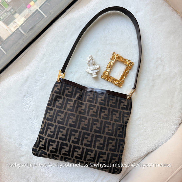 Vintage Fendi Zucca Tote Bag GHW