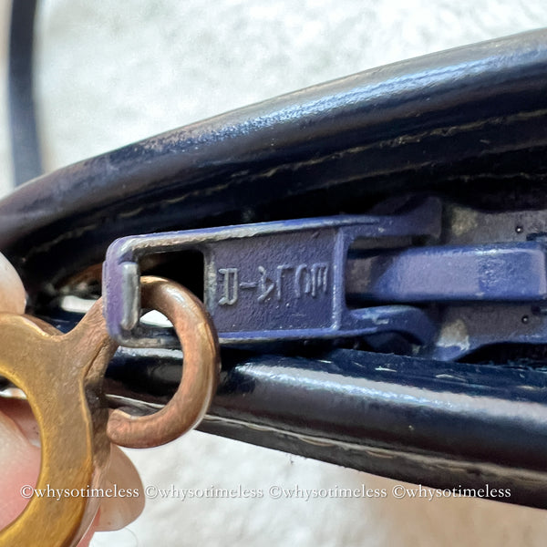 Vintage Dior Oblique Shoulder Bag - Navy