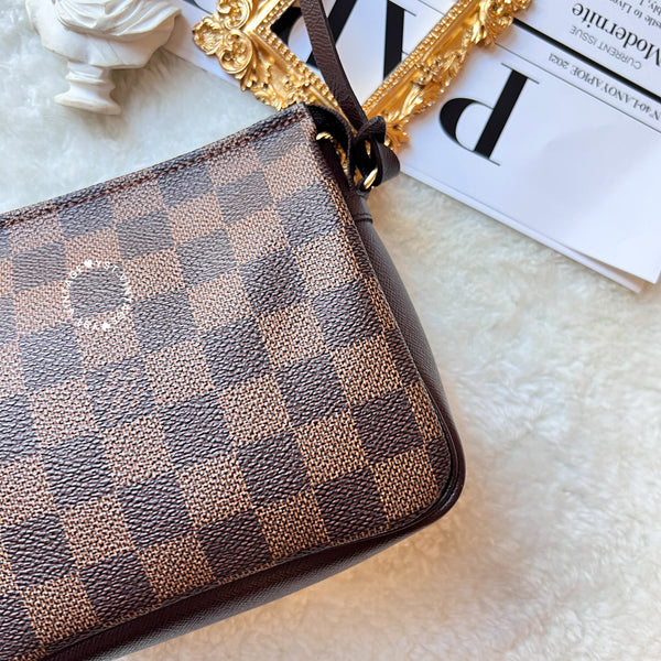 Vintage LV Damier Ebene Trousse Make Up Bag Pochette - 004