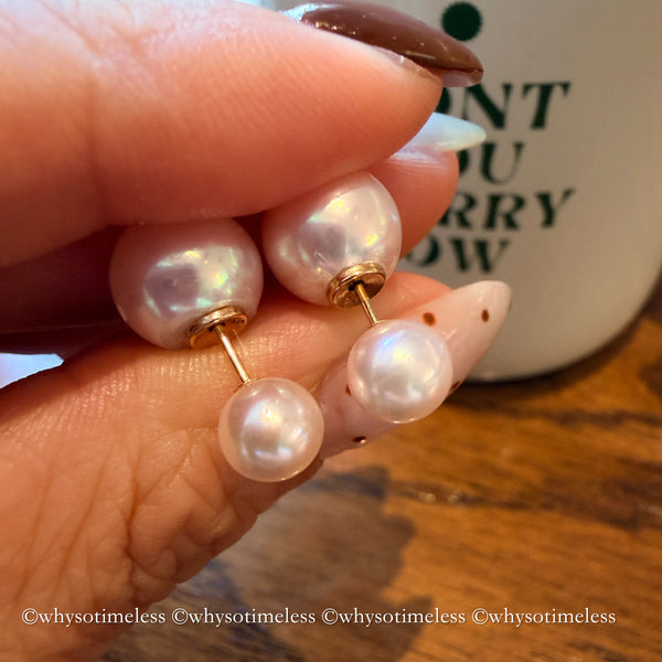 6/9mm Double Akoya 18KYG Earrings
