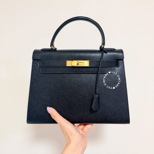 Vintage High-Class Kelly28 Bag - Black