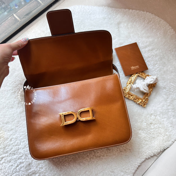 Vintage Delvaux Box Bag - Caramel