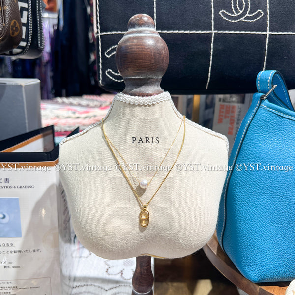 Vintage Dior Gold-Finish Metal Necklace 004