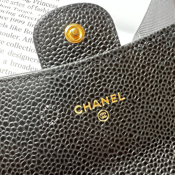 Pre-owned Chanel Caviar Long Wallet