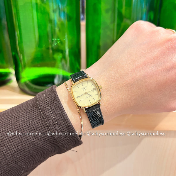 Vintage Longines Présence Cushion Shaped Quartz Watch With Original Box