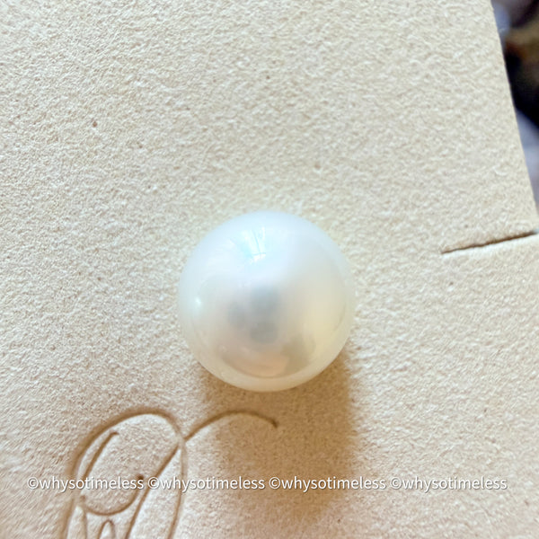 9.7mm 澳白 18KYG Earrings