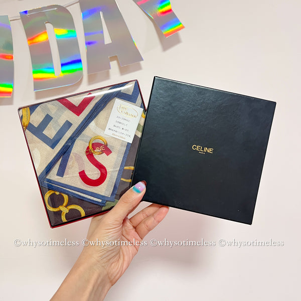 Vintage CELINE Scarfs/ Handkerchiefs Box Set - Vera
