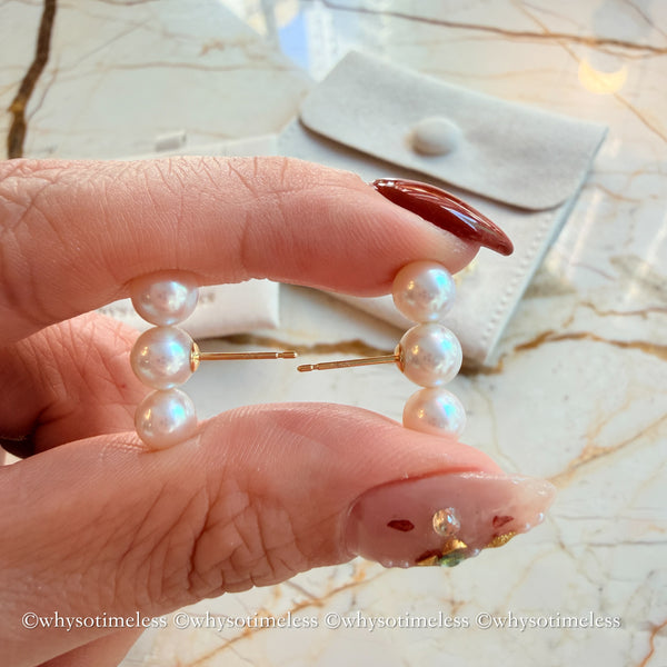 6-6.5mm Triple Akoya 18KYG Earrings