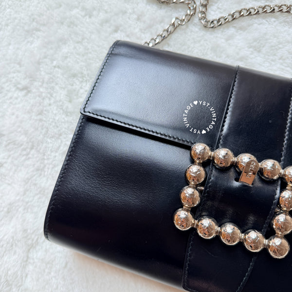 Vintage CELINE Planet Clutch - Black