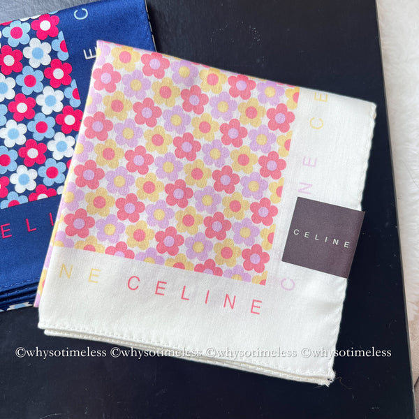 Vintage CELINE Scarfs/ Handkerchiefs - Cilo, Lily & Peony