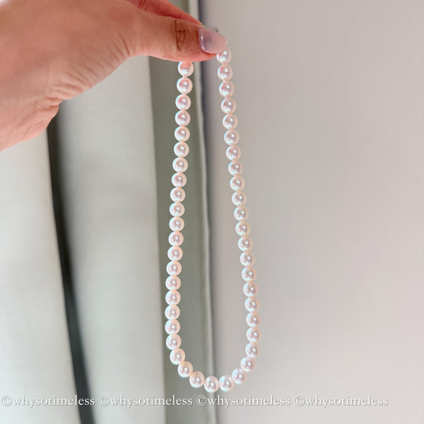 8.5-9mm Akoya SS-花珠 Necklace PSL Cert