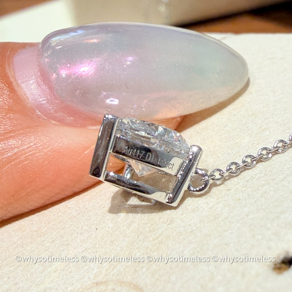 1.18ct Lab Grown Diamond 10K Heart Brilliant Cut Necklace