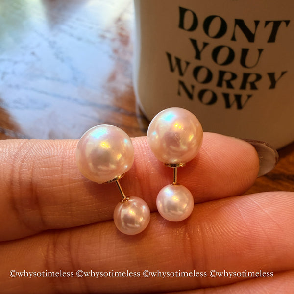 6/9mm Double Akoya 18KYG Earrings