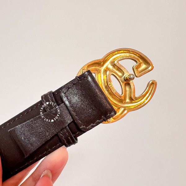 Vintage GUCCI Belt - Dark Brown*Gold