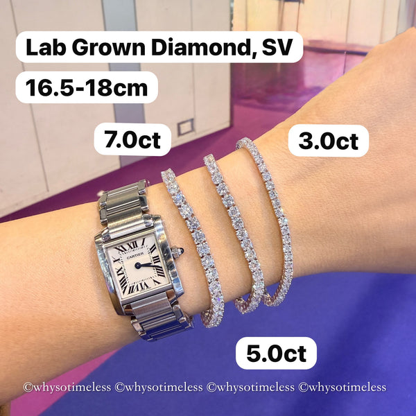 【Pre-order】Lab Grown Diamond SV Tennis Bracelet (16.5-18cm)