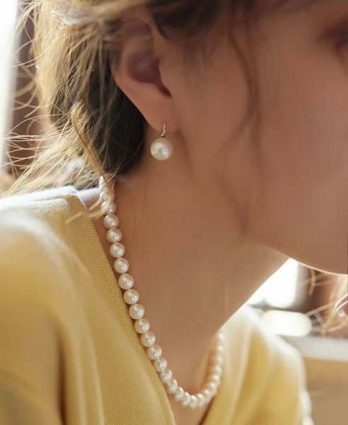 8.5-9mm Akoya SS-花珠 Necklace PSL Cert