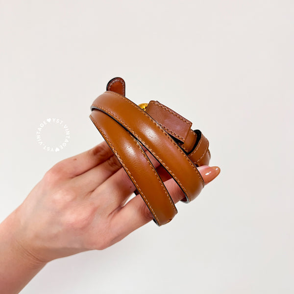Vintage CELINE Donut Belt - Caramel Brown*Gold