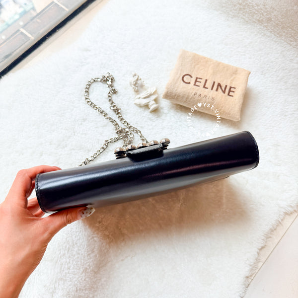 Vintage CELINE Planet Clutch - Black