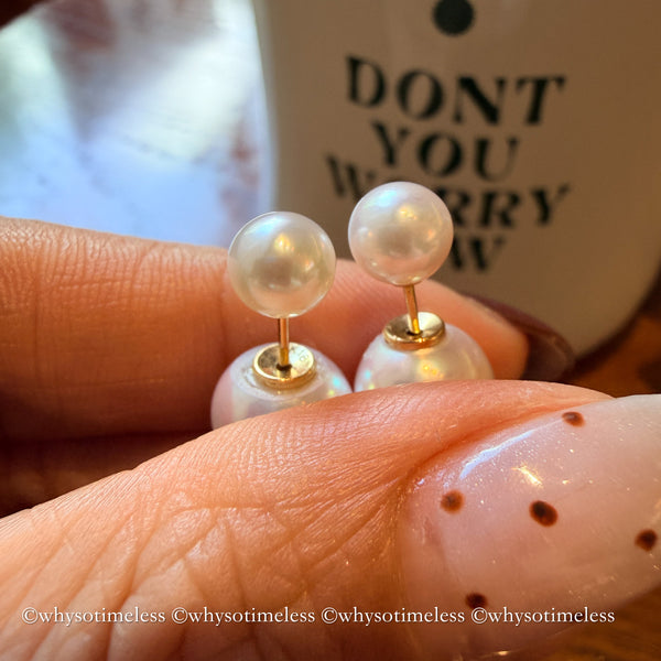 6/9mm Double Akoya 18KYG Earrings