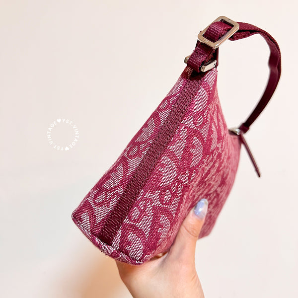 Vintage Dior Trotter Hobo - Burgundy