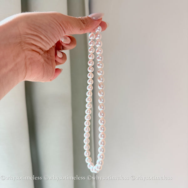 8.5-9mm Akoya SS-花珠 Necklace PSL Cert
