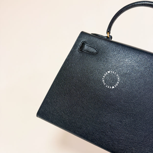 Vintage High-Class Kelly28 Bag - Black