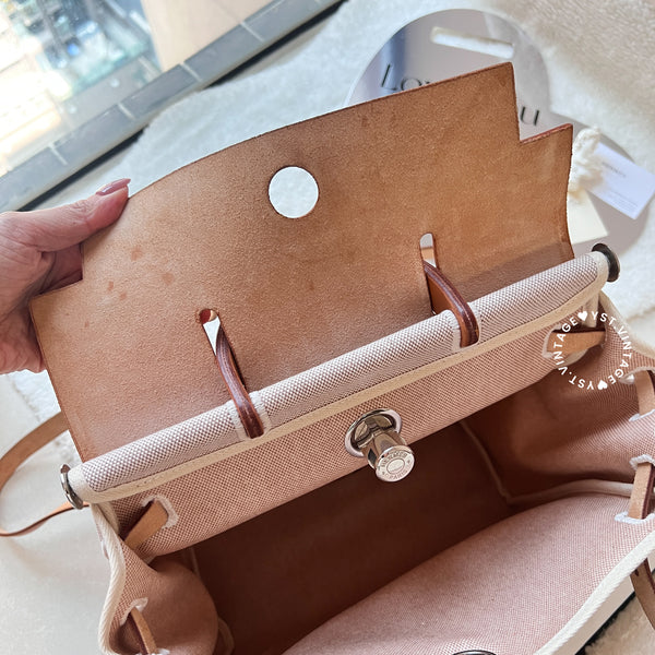 Vintage Hermès 2003 Herbag Ado Backpack PM - Beige