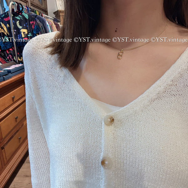 Vintage Dior Gold-Finish Metal Necklace 004