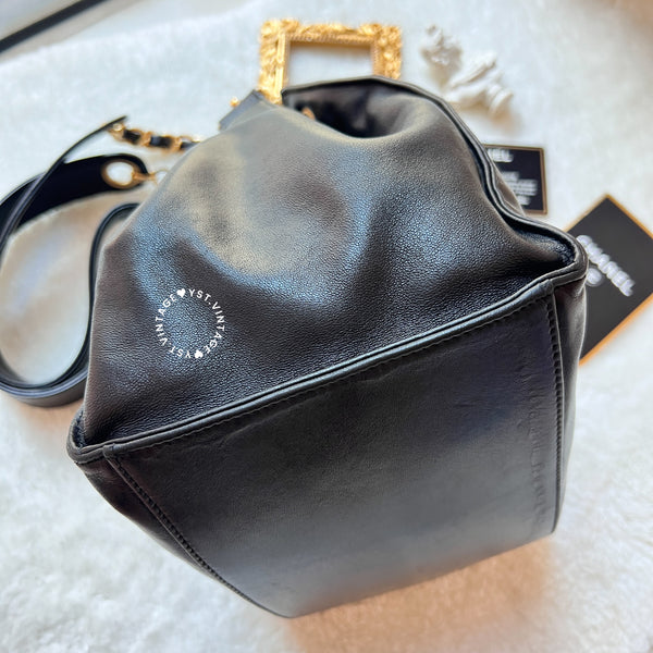 Vintage Chanel Bucket Bag - Black