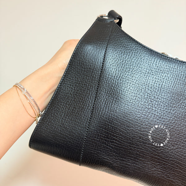 Vintage Loewe Croissant Shoulder Bag - Black