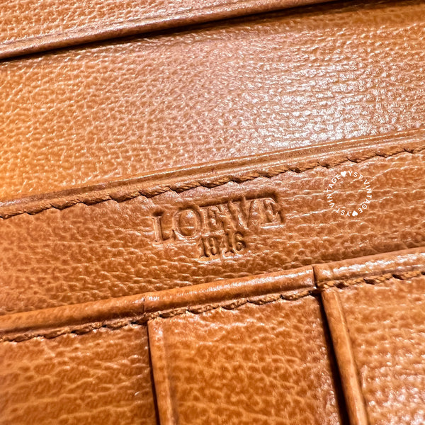 Vintage Loewe Velasquez Long Wallet - Caramel