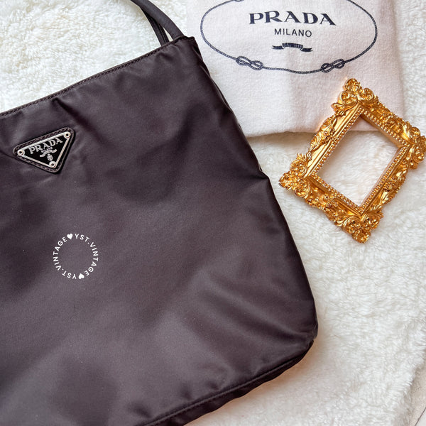 Vintage Prada Tote Bag - Brown