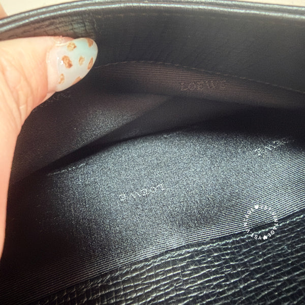 Vintage Loewe Croissant Shoulder Bag - Black