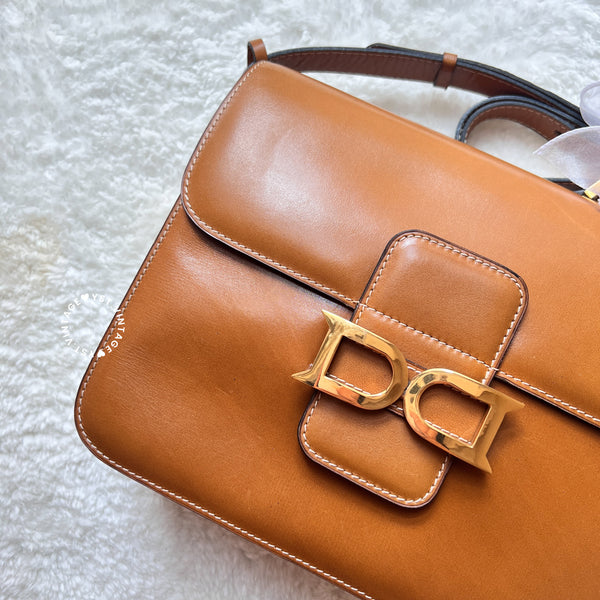 Vintage Delvaux Box Bag - Caramel