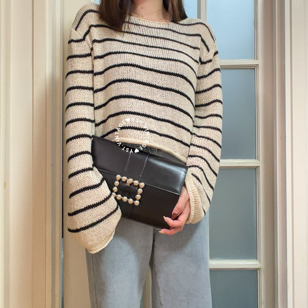Vintage CELINE Planet Clutch - Black